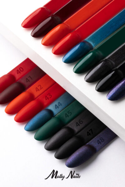 Lakier hybrydowy LED/UV Gel Polish Molly Nails Elite Women Nr 44 Glamour Reflections HEMA/Di-HEMA Free 8g