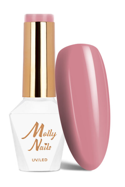 Lakier hybrydowy LED/UV Gel Polish Molly Nails Glamour Women Nr 3 Powder Pink Dress HEMA/Di-HEMA Free 8g
