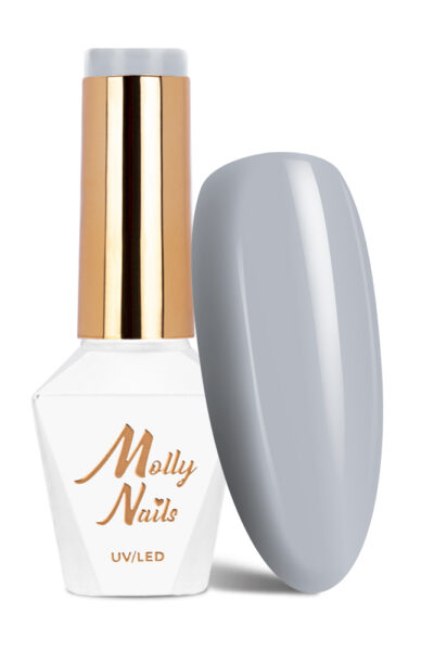 Lakier hybrydowy LED/UV Gel Polish Molly Nails Glamour Women Nr 6 Luxury Grey Hema/di-Hema free 8g