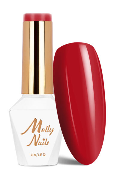 Lakier hybrydowy LED/UV Gel Polish Molly Nails Glamour Women Nr 7 Ferrari Hema/di-Hema free 8g