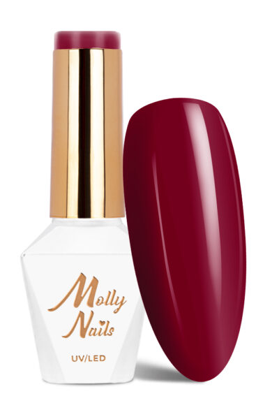 Lakier hybrydowy LED/UV Gel Polish Molly Nails Glamour Women Nr 9 Red Lips Hema/di-Hema free 8g